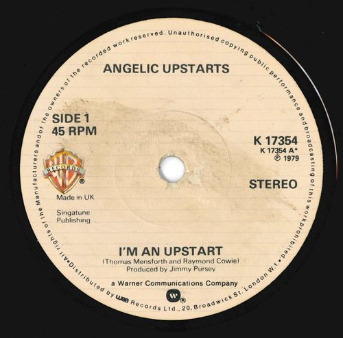 ANGELIC UPSTARTS - I'm An Upstart - 7" (-/VG+) (P)