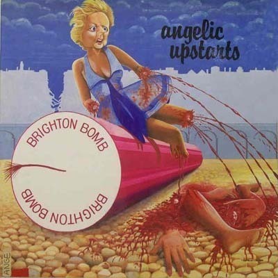 ANGELIC UPSTARTS - Brighton Bomb EP 12" + P/S (EX/EX) (P)
